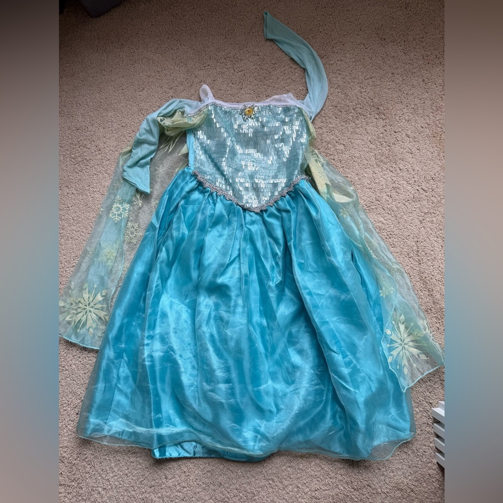 Disney Elsa Aqua Sequin Princess Dress Costume